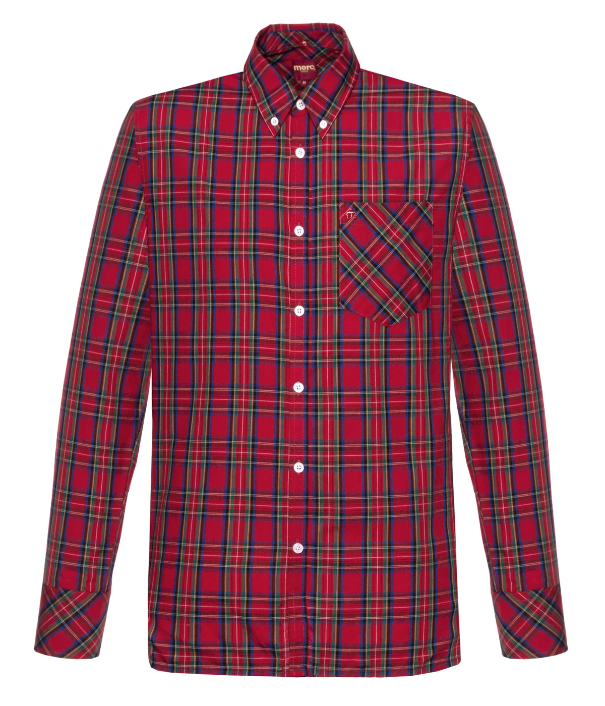 CAMISA MERC ESCOCES ROJO MANGA LARGA